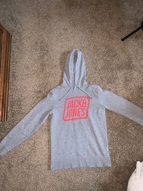 Jack & Jones Core Light Gray Pullover Hoodie